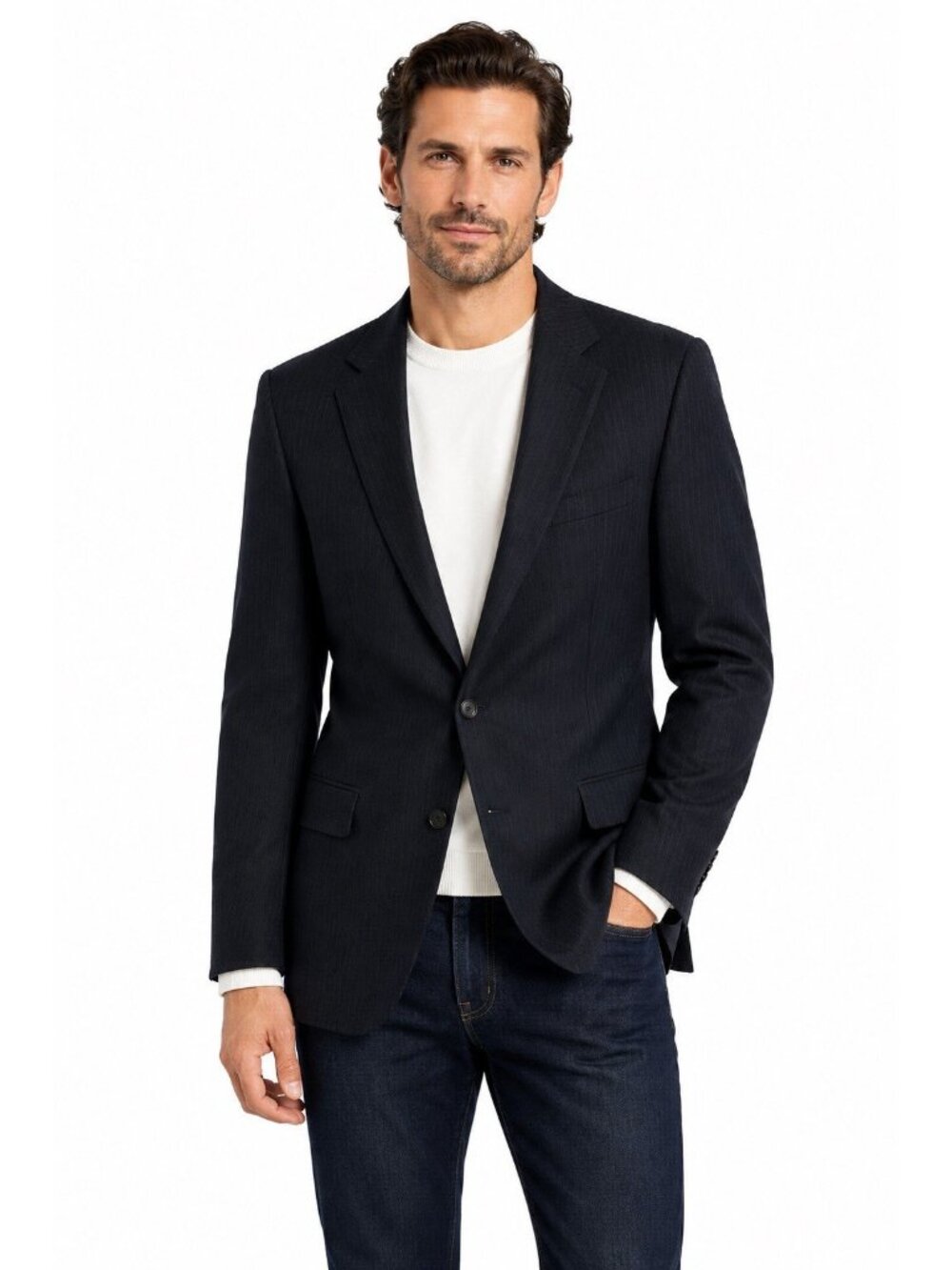 vintage 90s BURBERRYS PRESTIGE COLLECTION 42L jacket blazer sport coat black